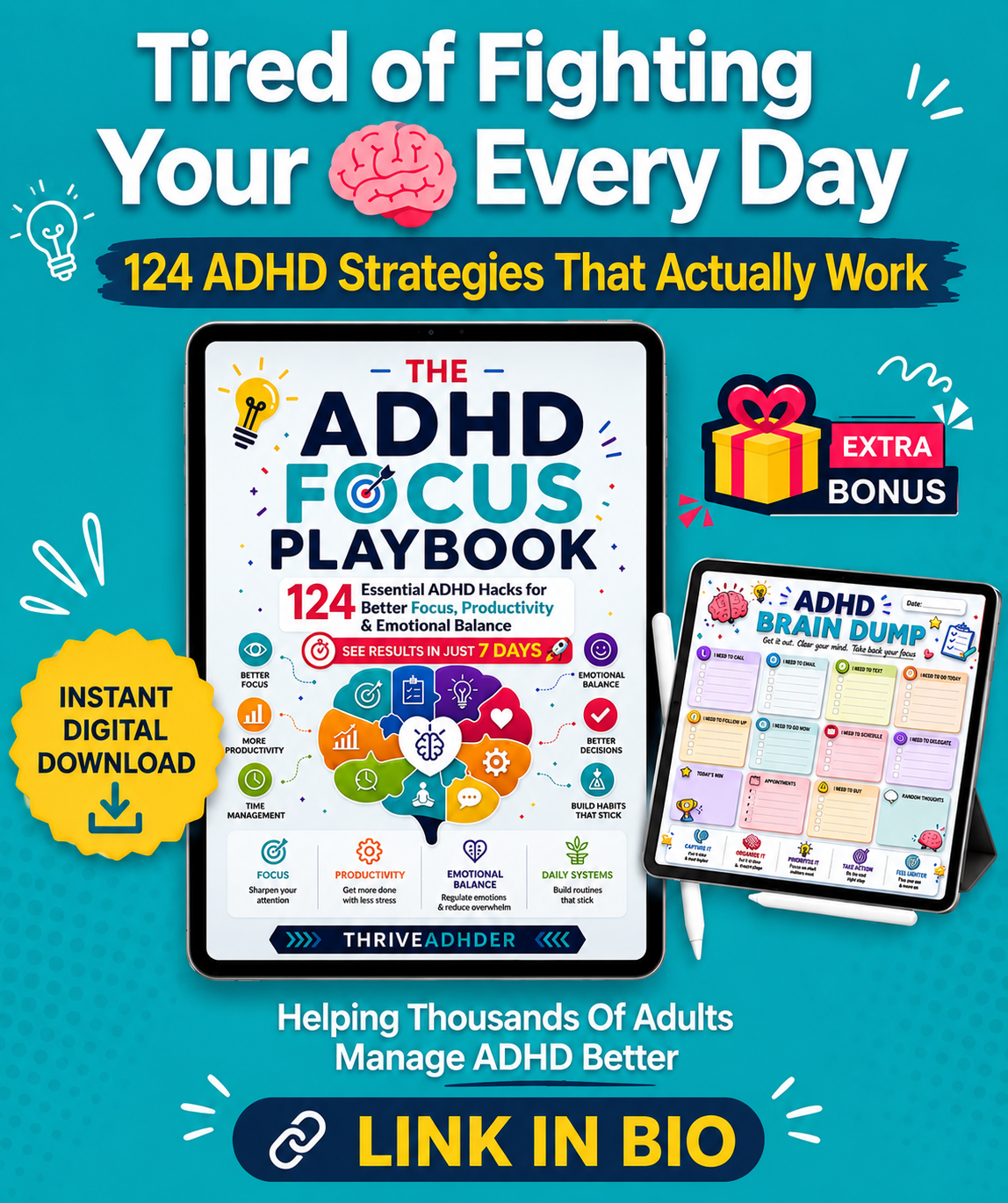 The ADHD Playbook - Digital Printable Book